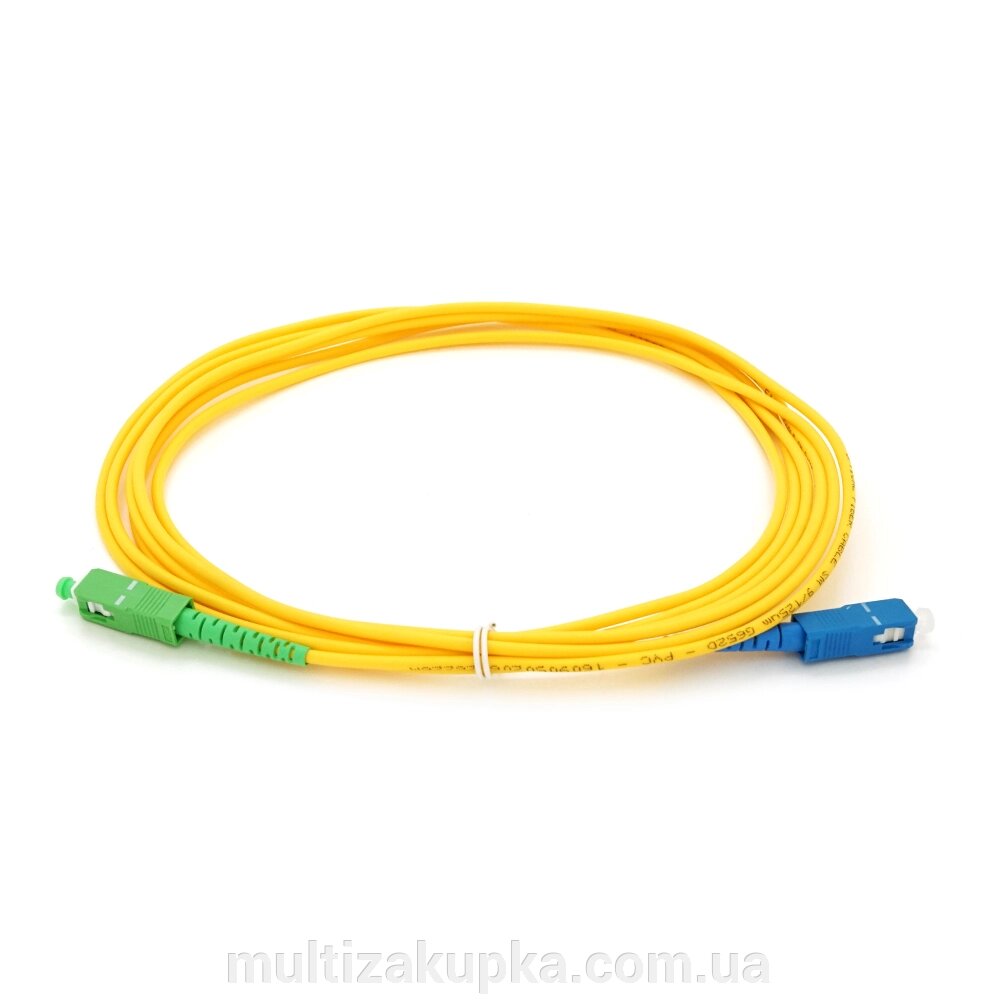 Патчкорд оптичний SC/UPC-SC/АPC 3.0mm 3 м, ціна за 1 шт від компанії Mультізакупка - фото 1