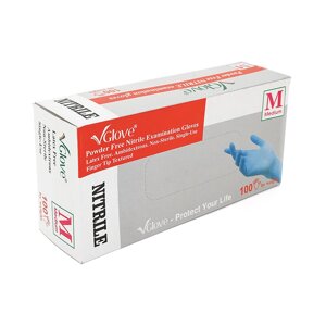 Рукавички Nitrile V Glove 100 шт. в упак. розмір M, ціна за упак