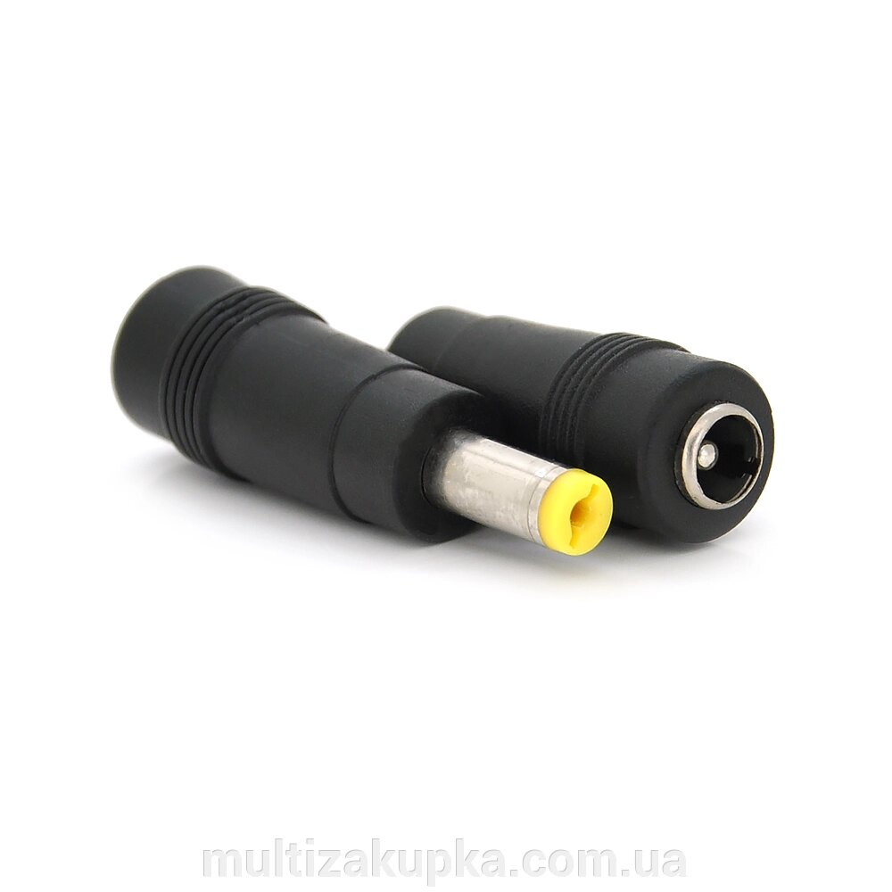 Перехідник DC 5.5x2.1mm (мама) - 5.5х1.7mm (тато) Yellow від компанії Mультізакупка - фото 1