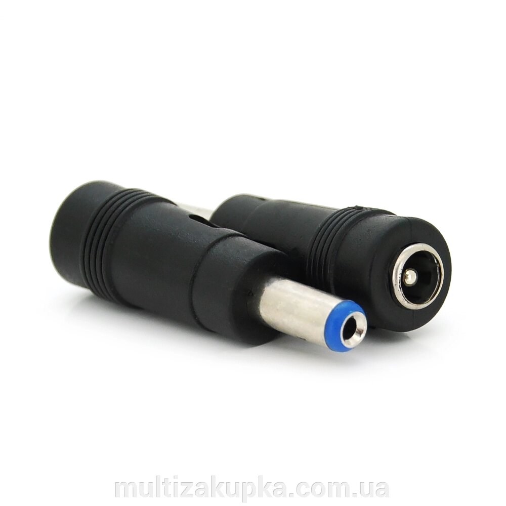 Перехідник DC 5.5x2.1mm (мама) - 5.5х2.1mm (тато) Blue від компанії Mультізакупка - фото 1