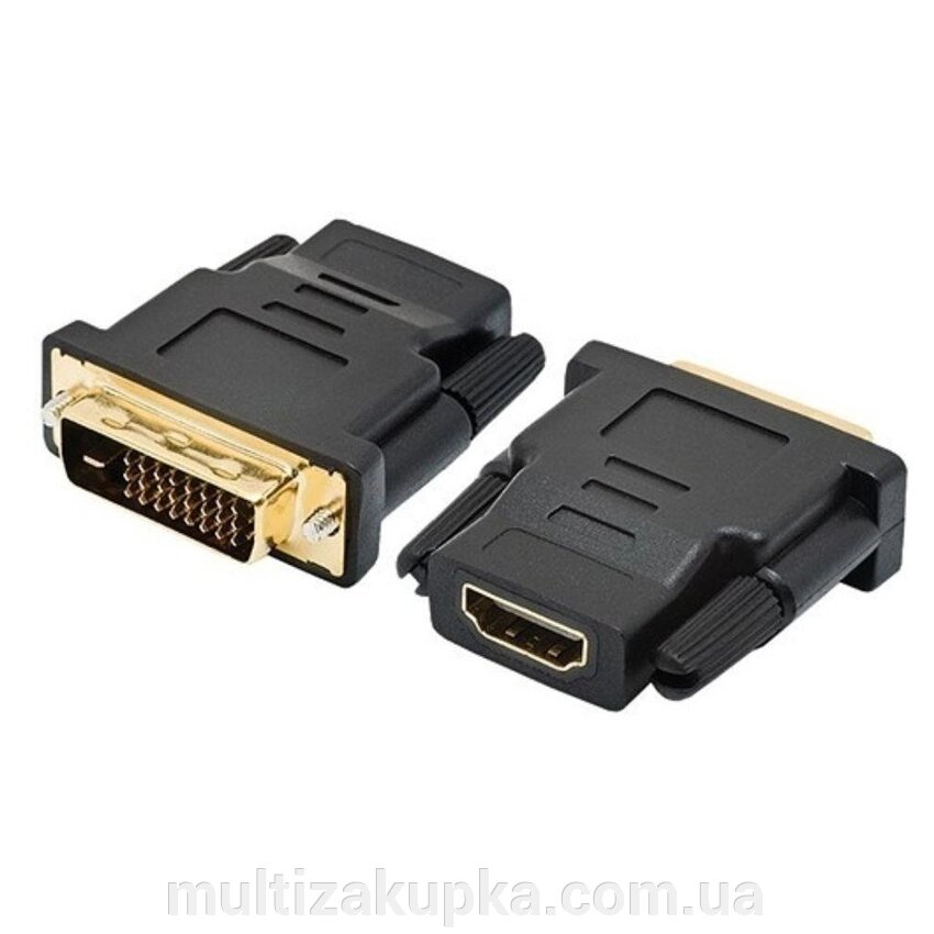 Перехідник HDMI (мама) / DVI-I 24 + 5 (тато) Black Q50 від компанії Mультізакупка - фото 1