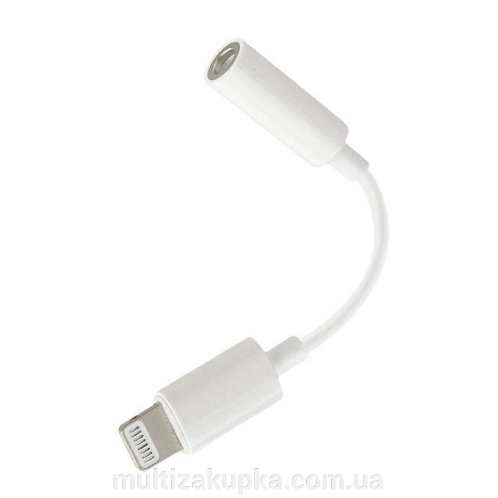 Перехідник Kin Lighting (M) => Jack 3.5mm (F), 5см, White від компанії Mультізакупка - фото 1