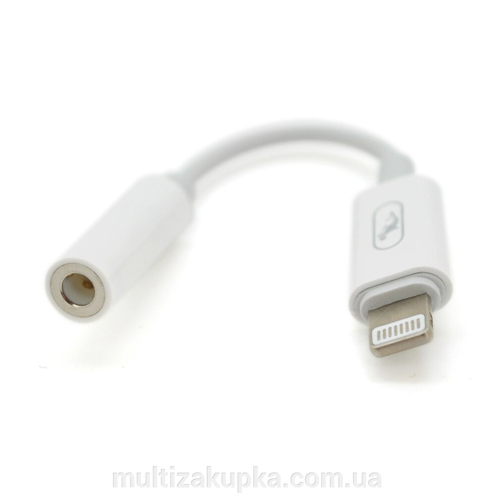 Перехідник Lighting (M) => Jack 3.5mm (F), 5см, White, Box від компанії Mультізакупка - фото 1