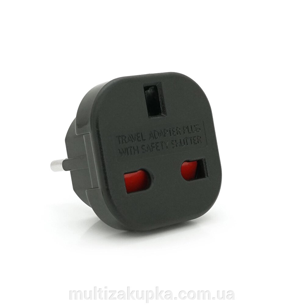 Перехідник на євророзетку YT-9625B Black, 110-250V, 10-16A, 1800W від компанії Mультізакупка - фото 1