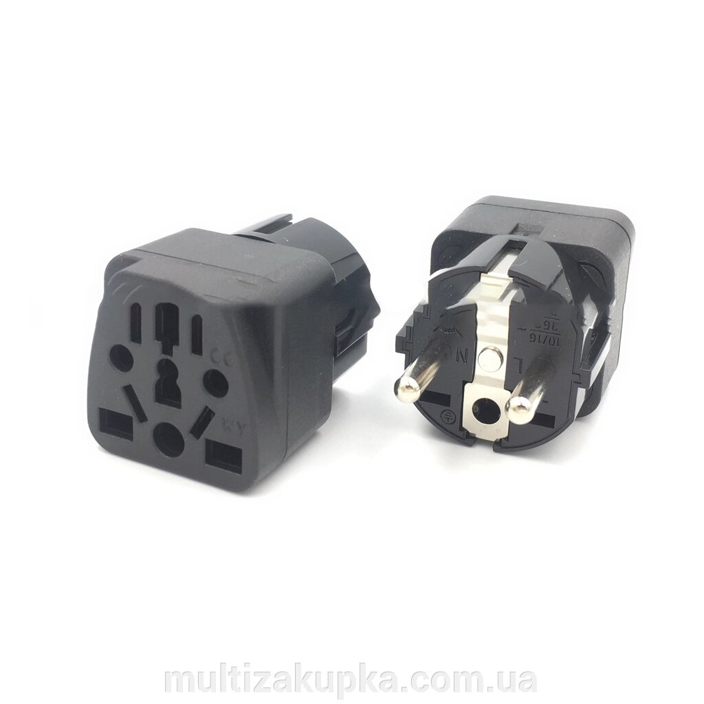 Перехідник WY-9, 250V/10A, Black, BOX від компанії Mультізакупка - фото 1