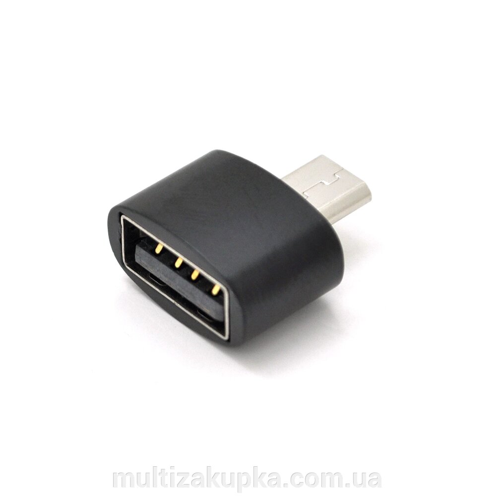 Перехідник YHL T3 USB2.0(AF) OTG => microUSB (M), Black, OEM від компанії Mультізакупка - фото 1