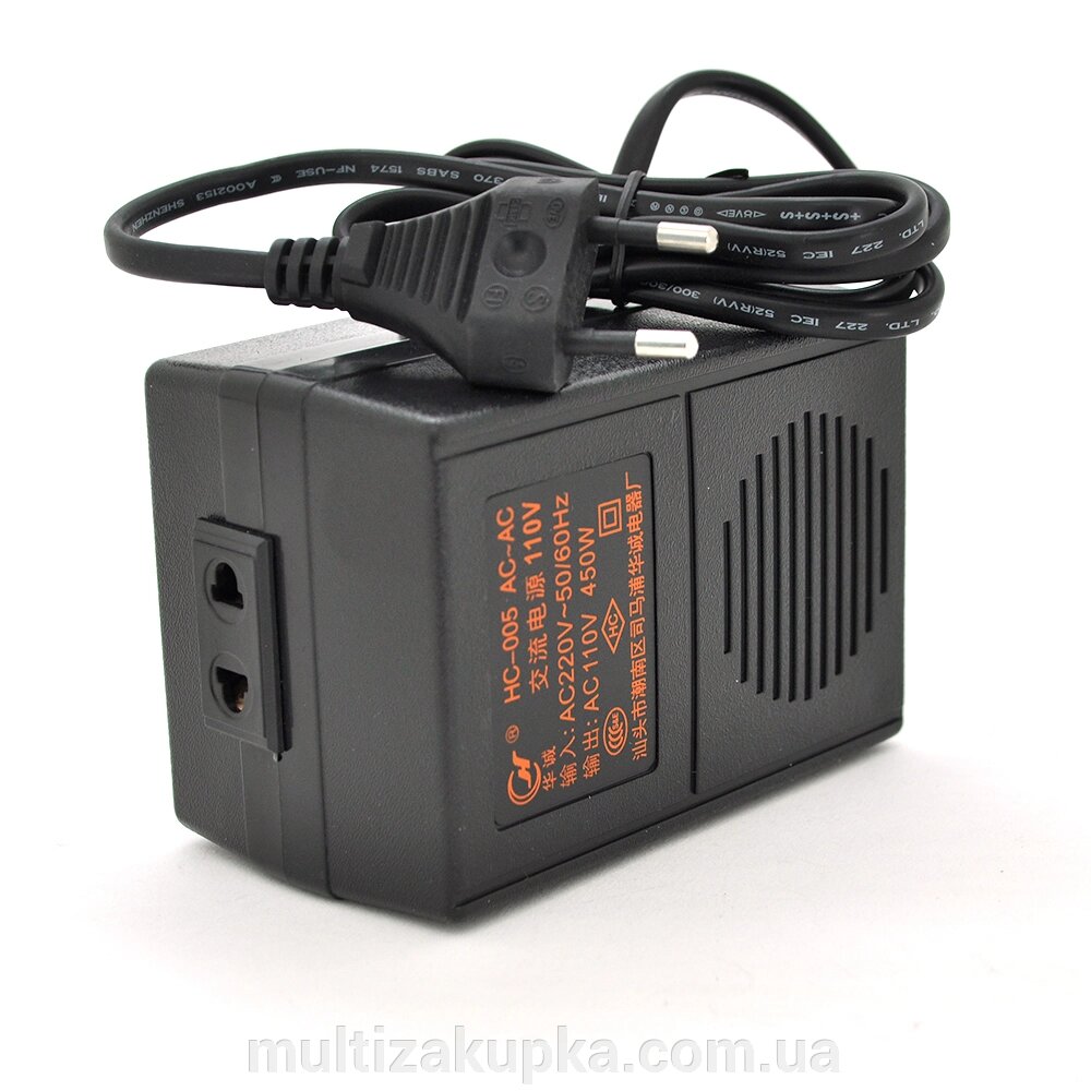 Перетворювач напруги Input 220 V / Output 110V, + універсальна розетка від компанії Mультізакупка - фото 1