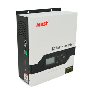 Гiбрiдне ДБЖ MUST PV18-3024VPM, 3000W, 24V, струм заряду 20/30A, 160-275V, MPPT ( 60А, 100-145 Vdc)