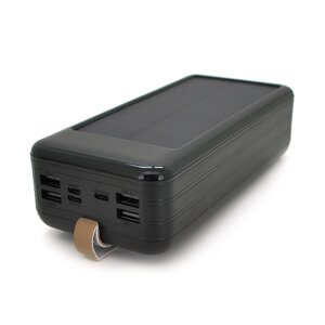 Power bank KKD-8W 80000 mAh Solar, flashlight, Input: 5V/2.1A (microUSB, TypeC, Lightning), Output: 5V /2.1A (4xUSB),