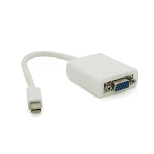 Конвертер mini Display Port (тато) на VGA (тато) 30cm, White, 4K/2K, Пакет