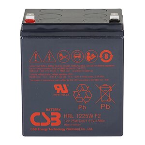 Акумуляторна батарея CSB HRL1225WF2, 12V 5.8Ah (90х70х106мм)