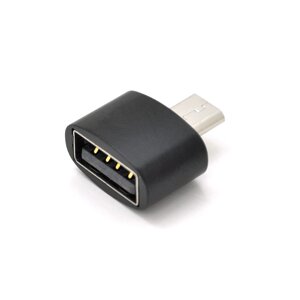 Перехідник YHL888 USB2.0(AF) OTG => microUSB (M), Black, OEM