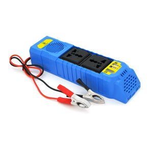 Інвертор напруги WS-105, 150Вт, 12/220 з апроксимованою синусоїдою, 2*USB 5V1A, 2 універсальна розетка, крокодили +