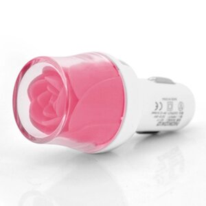 АЗУ NOKOKO Flower, 12V-USB, 5-5.5V, 2*USB, 10W, 2,1А, Pink, Пакет Q50