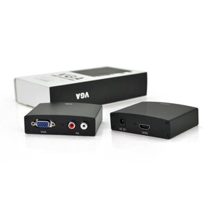 Активний конвертер HDMI (input) на VGA (output) + Audio Adapter, Black, 4K / 2K, Пакет