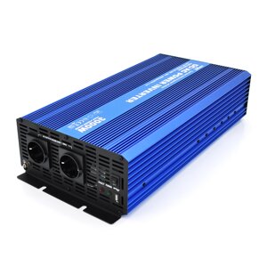 Інвертор напруги Carspa-SINUS P3000-122 (3000Вт), 12/220V, 2xShuko, 1USB, клеми, Box Q2