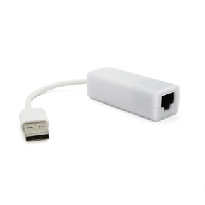 Контролер USB 2.0 to Ethernet - Мережевий адаптер 10 / 100Mbps з проводом, White, Blister Q500