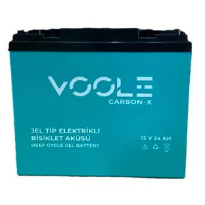 Акумуляторна батарея Voole 24-12 GEL 12V 24Ah (175 x125x166), 7.5 kg Blue, Q5