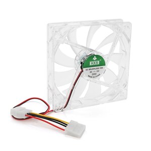 Кулер корпусний 12025 DC sleeve fan 4pin - 120*120*25мм, 12V/0,15A, 1900об/хв, Red