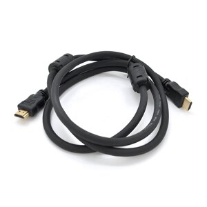 Кабель Ritar PL-HD348 HDMI-HDMI Ultra HD 4K,1080P, 2.0m, v1,4, OD-7.3mm, з фільтром, круглий Black, конектор Gold,