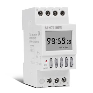 Реле годині Sinotimer TM627, на DIN-рейку, LCD, програмування, 16А, 220V, 82х68х36 мм