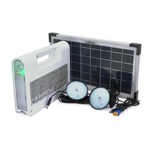 Портативний ліхтар BRAZZERS BRPF-CF80/18, Solar panel 18W, LiFePO4 - 80Wh, DC: 2x3.2V, USB:: 1x5V/2A, 2x6W Led лампи