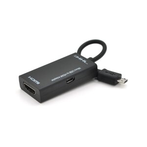 Конвертер MHL 11P на HDMI, Black, 4K/2K, OEM