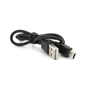 Кабель USB 2.0 (AM / Mini 5 pin) 0.4м, чорний