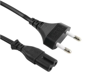 Кабель живлення 1.5m, 0.5mm, PC-184/2 CEE7 / 16-C7 2 pin (для побутової техніки), Black, OEM Q650