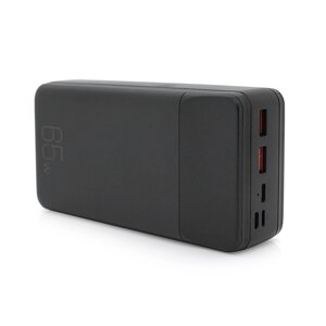 PowerBank XO-PR201 30000mAh, Input: (2xType-C), Output: (2хUSB, 2хType-C), PD65W для Laptop, plastic, Black