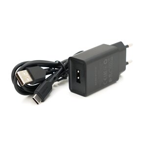 Набір BOROFONE BA68A СЗУ 1xUSB+ кабель Type-C, 2.1A, 1м, Black, Blister-box