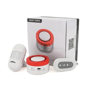 Автономна WiFi сигналізація YOSO Smart Alarm W00 ( Сирена + датчик руху + датчик дверей + Пульт дистанційного керування