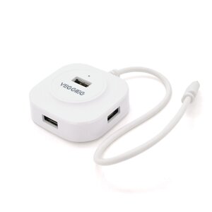 Хаб VEGGIEG V-C242 Type-C, 4 порти USB 2.0, 20 см, White, Box