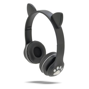 Бездротові Bluetooth навушники Cat Ear VZV-23M Led, Black