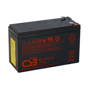 Акумуляторна батарея CSB GP1272F2, 12V 7,2Ah (151х65х100мм) 2,4 кг Q10/420