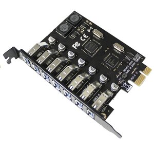 Контролер PCI-Е => USB 3.0, 7 портів, 5Gbps, BOX