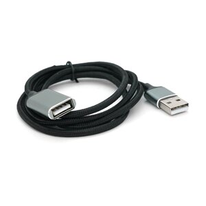 Подовжувач VEGGIEG UF2-1, USB 2.0 AM/AF, 1,0m, Black, Пакет