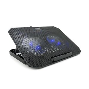 Підставка для ноутбука Pccooler N99, 10-17", 2*140mm, BLUE LED 130010% RPM, корпус пластик, 1xUSB 2.0, Black, Box