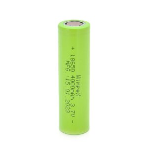 Акумулятор WMP-4000 18650 Li-Ion Flat Top, 2000mAh, 3.7V, Green