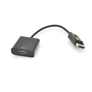 Конвертер Display Port ( тато ) на HDMI ( мама ) 30cm, Black, 1080p, Пакет