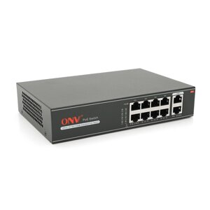 8мі портовий PoE Full Gigabit комутатор ONV-H3108P, 8xPoe1000Мбіт + 2х1000 Мбіт, IEEE802.3af/at, загальна потужність