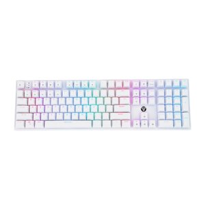 Клавіатура USB Fantech MK855RGB, довжина кабелю 135см, (Eng), White, 108к, Q10