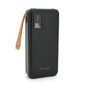 PowerBank Bunsey BY-29 20000mAh, Input: MicroUSB+Type-C, Output:2USB/Type-C, PD20W, Black