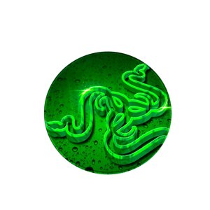 Килимок 200*200 мм тканинний RAZER 5 з боковою прошивкою (круглий), товщина 2 мм, колір Green, Пакет