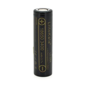 Акумулятор 18650 Li-Ion LiitoKala Lii-34A, 3400mAh (3250-3350mAh), 3.7V (2.75-4.2V), Black, , 2 шт в упаковці, ціна за