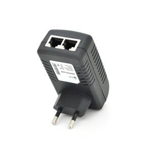 POE інжектор RITAR RT-PIN-48 / 24EU, 48V 0,5A (24Вт) з портами Ethernet 10/100 Мбіт / с, EU PLUG