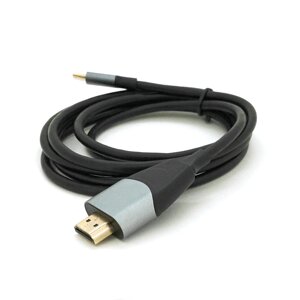 Кабель HDMI (тато) - Type-C (тато), 4K, 30HZ, Chip: AG9310, 1.8m, Black