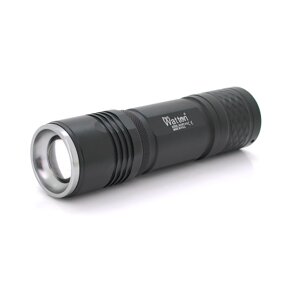 Ліхтар ручний Watton WT-313, 1LED Cree T6, 3W, 5 режимів, ZOOM, 18650/2800mah (перехідник 3*AAA), Black, IP44, СЗУ,