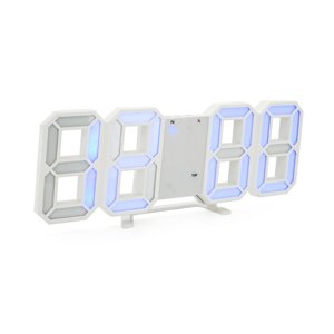 Електронний годинник VST-LY1089, будильник, живлення від кабелю 220V, Blue Light, Box