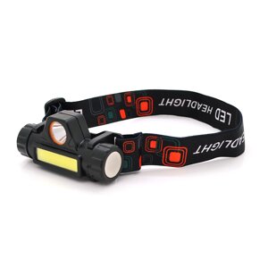 Налобний ліхтарик Watton WT-056,1 led 3W, 1 Led Cob, 2 режими, корпус-пластик, водостійкий, ip44, магніт, живлення АКБ